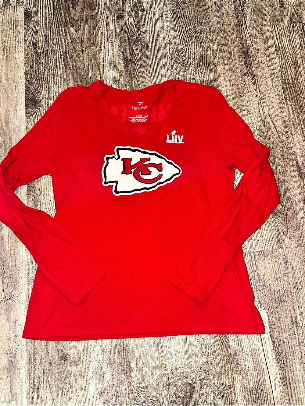 Fanatics Kansas City Chiefs Fanatics Super Bowl LIV Long Sleeve V-Neck T-Shirt